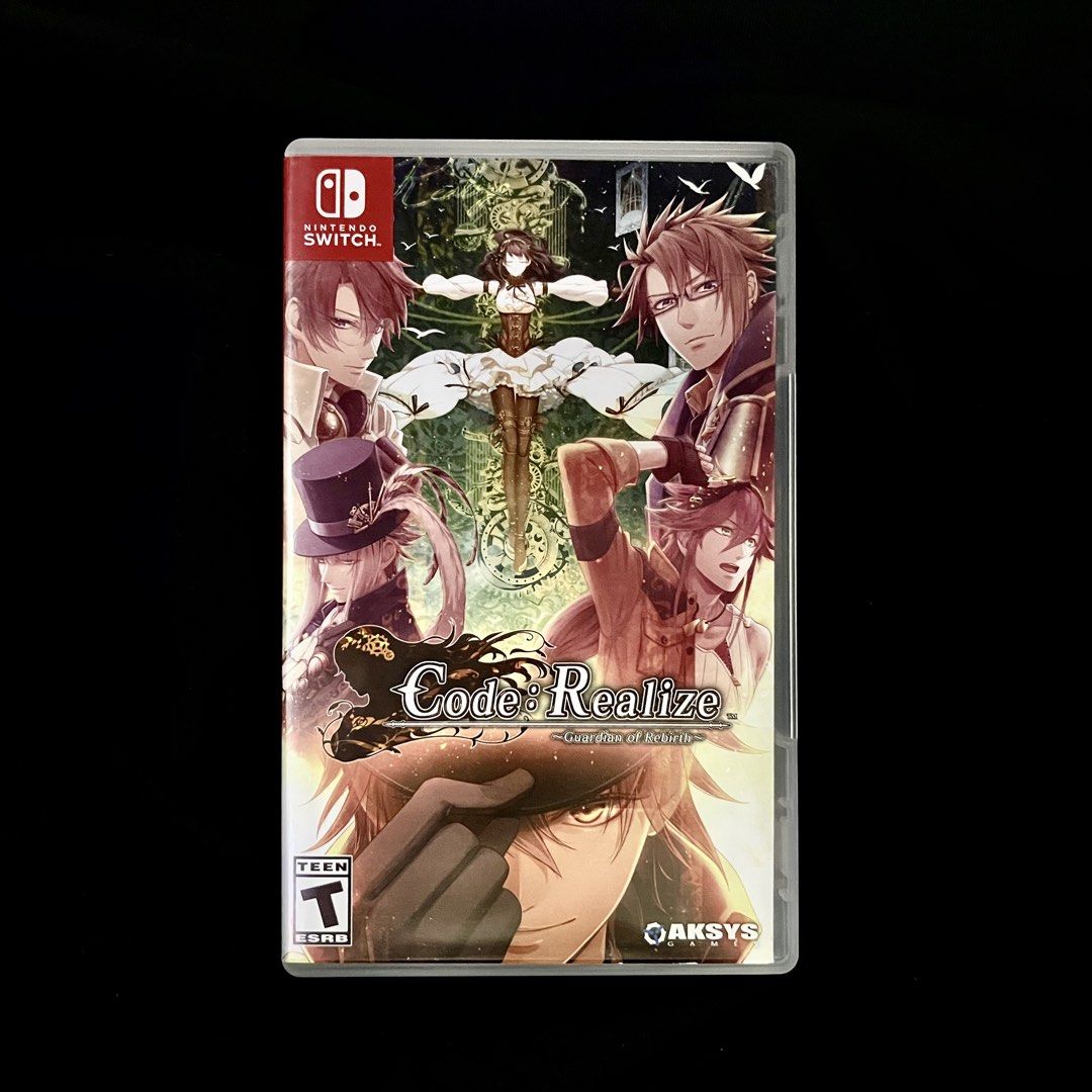 Code: Realize Guardian of Rebirth Nintendo Switch Game (Category: Nintendo) located in Cavite. Submitted by aixsae (Listing ID 1464388866, Image 1). Description: - Code: Realize Guardian of Rebirth for Nintendo Switch - Physical Game Disc - ESRB Rating: T for Teen - Publisher: Aksys Games - Genre: Visual Novel Adventure.