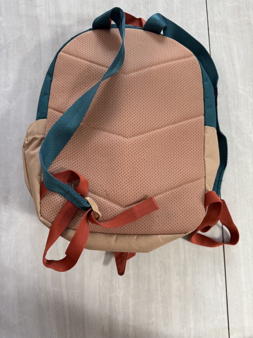 Columbia Kids Dinosaur Backpack Teal Orange Tan (Category: Babies & Kids Fashion) located in Makati City. Submitted by kdl123 (Listing ID 1464368205, Image 2). Description: - Cute Columbia backpack for kids - Teal and tan colorblock with orange dinosaur spikes - Front zipper pocket - Padded back and straps for comfort - Perfect for school or day trips.