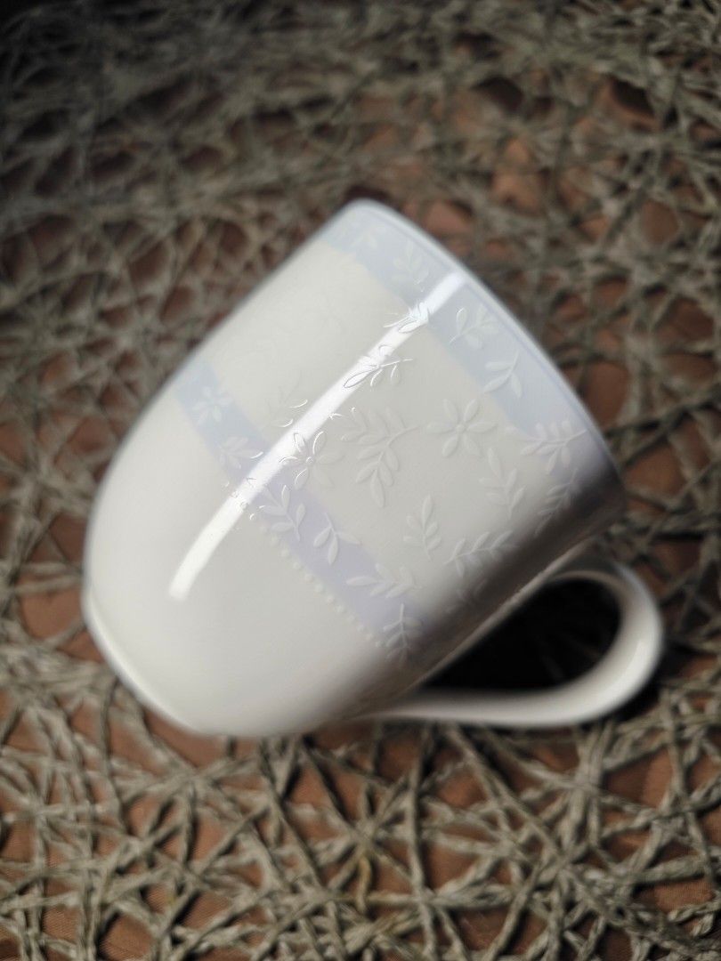 Comme Ca Du Mode Bone China Embossed Mug Japan (Category: Coffee & Tea Tableware) located in Zamboanga. Submitted by lunavinum (Listing ID 1464444997, Image 2). Description: COMME CA DU MODE Bone China Embossed Botanical Mug Approx meas: Condition: like new 280.