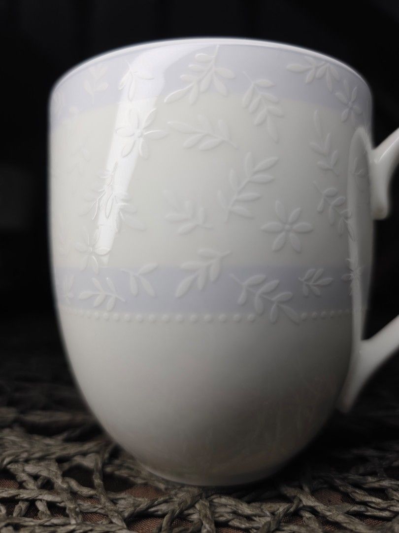 Comme Ca Du Mode Bone China Embossed Mug Japan (Category: Coffee & Tea Tableware) located in Zamboanga. Submitted by lunavinum (Listing ID 1464444997, Image 3). Description: COMME CA DU MODE Bone China Embossed Botanical Mug Approx meas: Condition: like new 280.