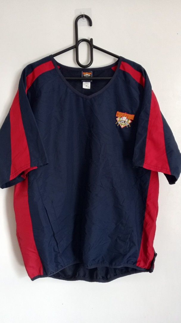 Cooperstown Dreams Park Baseball Pullover Jacket M (Category: Coats, Jackets and Outerwear) located in Cebu City. Submitted by kangaroo78 (Listing ID 1464366153, Image 1). Description: - Navy blue and red pullover jacket - Cooperstown Dreams Park baseball graphic on chest - V-neck collar - Elasticated cuffs and hem - Made in Vietnam - Size: Medium (M) LOCATION: Dumlog, Talisay City CEBU Delivery via Maxim w/ in Cebu Outside Cebu via JRS.