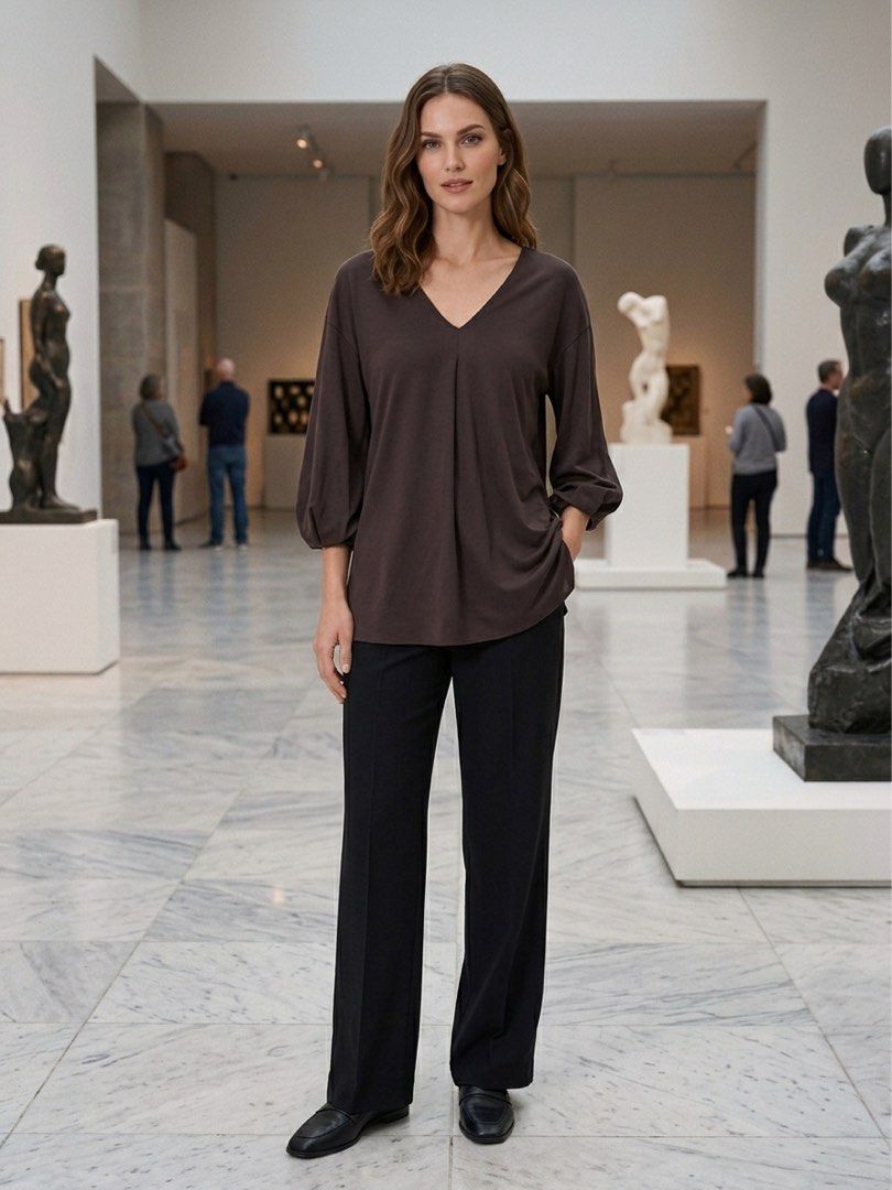 Cos Brown Blouse (Category: Blouses) located in Manila. Submitted by morningthrifters (Listing ID 1464461758, Image 1). Description: Cos Brown Blouse s on tag but can fits medium also Nice in actual Very chic .