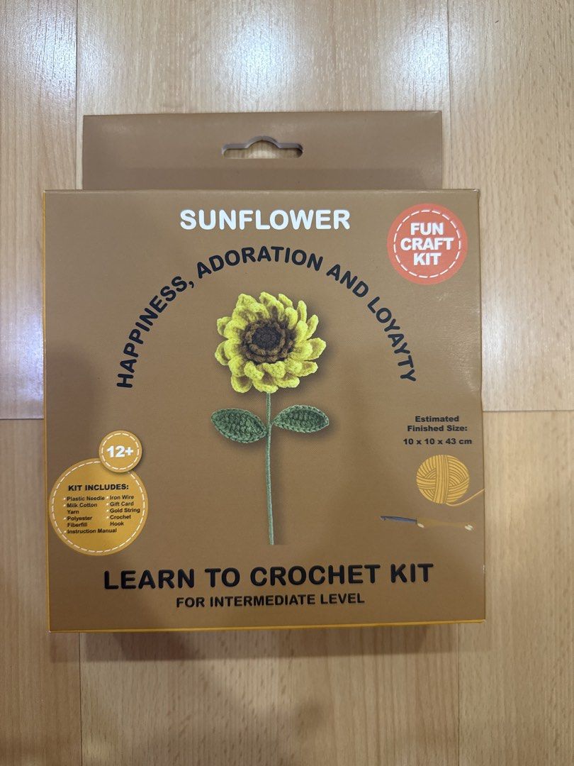 Crochet Kit Sunflower (Category: Handmade Craft) located in Muntinlupa City. Submitted by diananeedsspace (Listing ID 1464446921, Image 1). Description: .