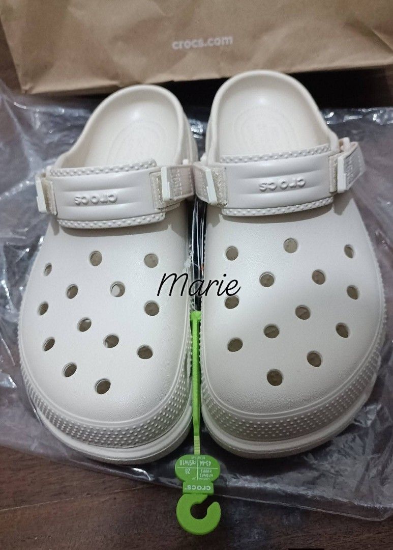 Crocs Duet Max II Clog in Stucco (Category: Slippers & Slides) located in Manila. Submitted by missmariemnl (Listing ID 1464458795, Image 2). Description: - Brand new Crocs Duet Max II clogs - Color: Stucco - Size: Men's 10 / Women's 12 - Unique sole tread pattern for enhanced grip - Original tags still attached - Ideal for everyday casual wear.