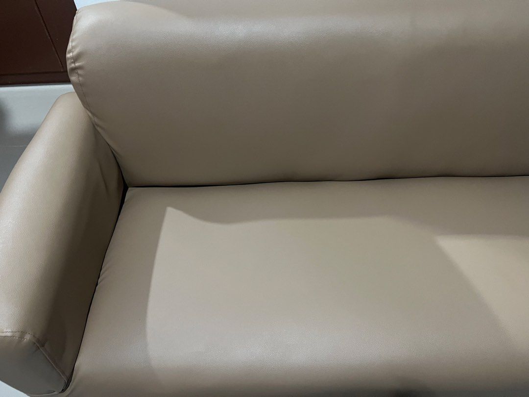 Dark Mocha Sofa (Brandnew) (Category: Sofas) located in Makati City. Submitted by pinnkyyy (Listing ID 1464429681, Image 2). Description: - Dark Mocha Leather Sofa - L-shaped armrest on the left side - Smooth, easy-to-clean material - Ideal for smaller spaces like apartments or studios - Comfortable seating.
