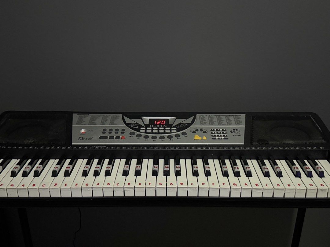 Davis D-118 Electronic Keyboard 61 Keys (Category: Musical Instruments) located in Paranaque City. Submitted by _ranieee (Listing ID 1464434127, Image 2). Description: 🎹 Davis D-118 Piano Keyboard – For Sale FOR SALEE!! Davis D-118 Piano Keyboard, perfect for beginners, students, or anyone looking to practice piano at home. Features: • Davis D-118 Electronic Piano Keyboard • 61 keys • Keys have been labeled with note labels (C, D, E, F, G, A, B)