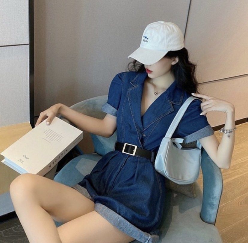 Denim puff Romper (Category: Rompers) located in Cagayan de Oro. Submitted by missguidedmom (Listing ID 1464515166, Image 3). Description: Medium strerchable 28-30 waist .