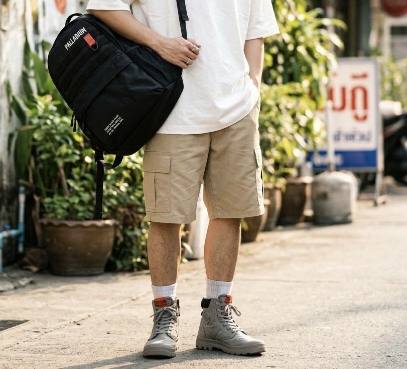 由 hsiangcih1215 (刊登 ID 1464543674，圖片 1) 提交，位於 新北市 (New Taipei) 的 Dickies ✨ Skateboarding 滑板支線 格紋抗撕裂臀部補強 口袋工裝短褲 (類別：短褲)，說明：📐 規格：尺寸 32 腰 (W32) / 支線：Dickies Skateboarding 滑板支線正品 / 產地：墨西哥製 (Made in Mexico) ✓ 美國工裝大廠 Dickies 高階滑板支線「Dickies Skateboarding」正品！ ✓ 採用高強度 Ripstop（十字格紋防撕裂）面料，輕量透氣且極度耐磨抗撕裂 ✓ 臀部獨特雙層弧形補強拼接（Reinforced seat），專為滑板與騎車耐磨設計，耐穿度大升級 ✓ 經典六口袋立體工裝配置：雙側大容量風琴翻蓋袋、雙側深斜插口袋、後雙嵌線口袋 ✓ 後側配置黑底白字「Dickies Skateboarding」專屬刺繡布標，辨識度極高 ✓ 褲腰內側經典「PUT DICKIES