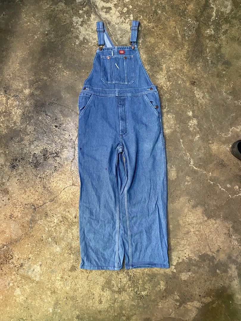 Dickies Overall Pants (Category: Jeans) located in Cebu City. Submitted by muzanoren (Listing ID 1464469429, Image 1). Description: No Issue Good as new 9.8/10 color rate Very excellent condition Width 17 Length 36(starting from waist), 47 Length overall.