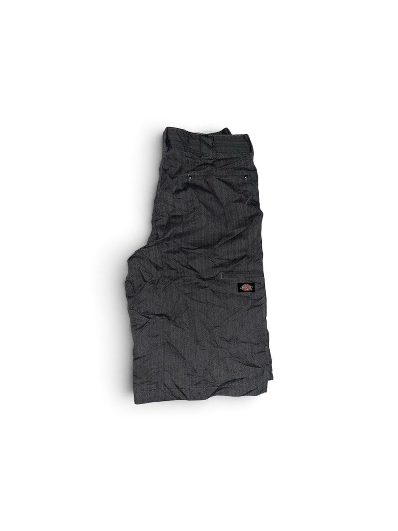 Dickies Regular Fit Striped Shorts (Category: Shorts) located in Nabua. Submitted by lastthrift2.0 (Listing ID 1464514788, Image 1). Description: Dimes•34x24 hem 11.5 Excellent condition Single patch only - Dickies shorts - Regular fit - Dark grey with subtle vertical stripes - Button and zip closure - Multiple pockets for convenience - Ideal for casual wear.