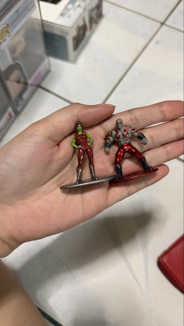 Diecast marvel Gamora and Drax (Category: Figurines & Statues) located in Caloocan City. Submitted by anikshop (Listing ID 1464496775, Image 2). Description: 100 each.