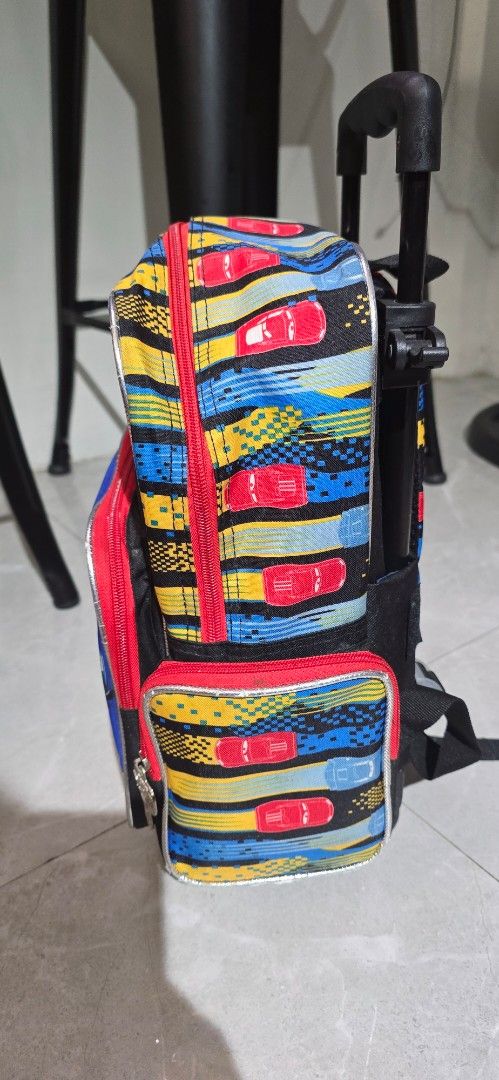 Disney Cars Lightning McQueen Rolling Backpack (Category: Babies & Kids Fashion) located in Antipolo. Submitted by rider.amazona (Listing ID 1464473790, Image 3). Description: Original bought sa Robinsons Antipolo Mall Bundle na 2100 BrandNew yung isa Yung isa used, issue lagayan ng water malaki kasi yung aquaflask ng son ko. .