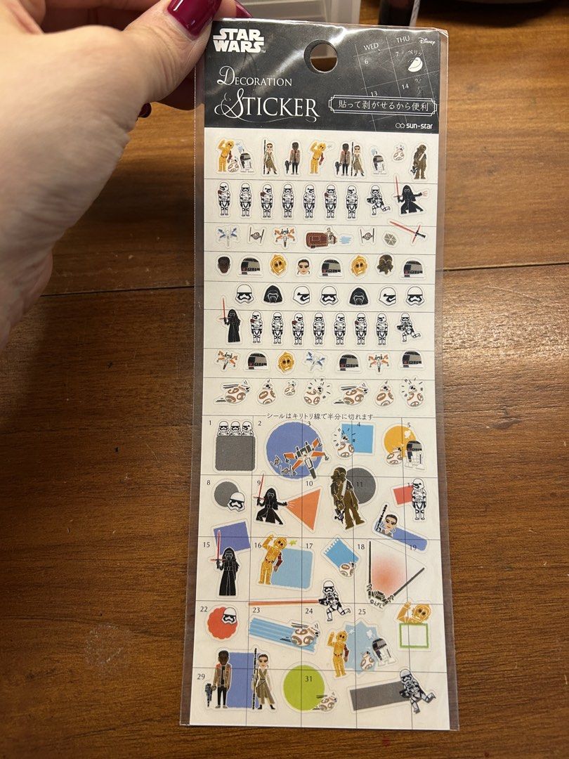 Disney Pixar Finding Dory & Star Wars Decoration Stickers (Category: Character Goods) located in Las Pinas. Submitted by karengail168 (Listing ID 1464429672, Image 2). Description: P150 for each sheet -Two Sun-Star sticker sheets available. - One features Disney Pixar's Finding Dory characters. - The other features Star Wars characters and symbols. - Ideal for decorating planners, journals, and craft projects. - Each sheet contains numerous small
