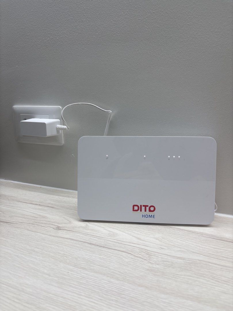 DITO Home WiFi Router (Category: Networking) located in Cebu City. Submitted by kyraalyssa10984 (Listing ID 1464484588, Image 1). Description: - DITO Home WiFi Router - Color: White - Includes power adapter - Lights are on (powered up) - Perfect for home internet needs - Ready for a new home RFS: signal not fit for our building .