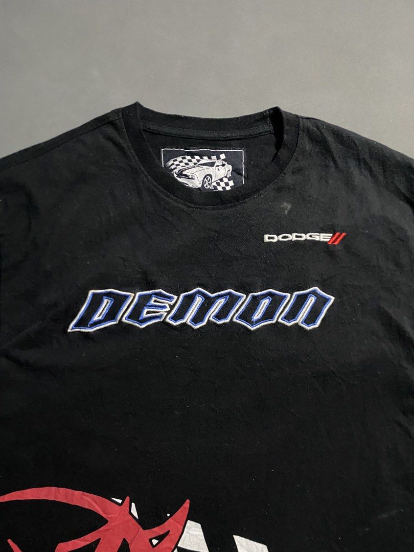 Dodge x Reason T shirt (Category: Tshirts & Polo Shirts ) located in Dumaguete. Submitted by darios_thrift (Listing ID 1464539384, Image 3). Description: Dodge x Reason T shirt ₱350 + sf Dimes : 21 x 28 Good condition ✅ Issue : Hairlines Need wash ♻️ Color rate : 9.2/10 (Color may vary due to lighting).