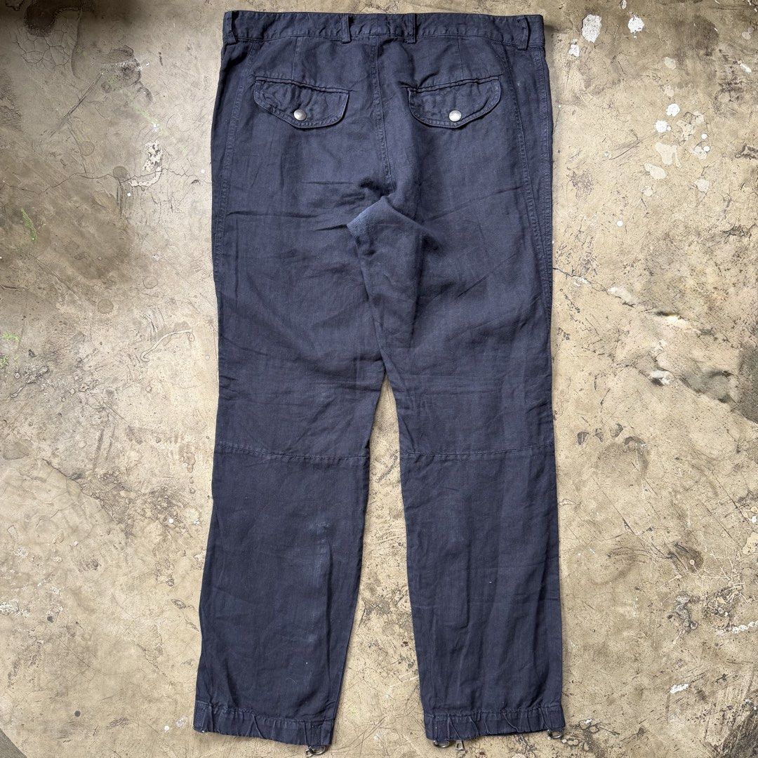 Dries Van Noten - Multi Zip Linen Biker Pants (Category: Trousers) located in Cavite. Submitted by 4118.ph (Listing ID 1464383913, Image 2). Description: Size 50 on tag fits 33-34 Excellent condition Minor lints on crotch Waist 17” Length 38” Inseam 29” Leg opening 7.3”.