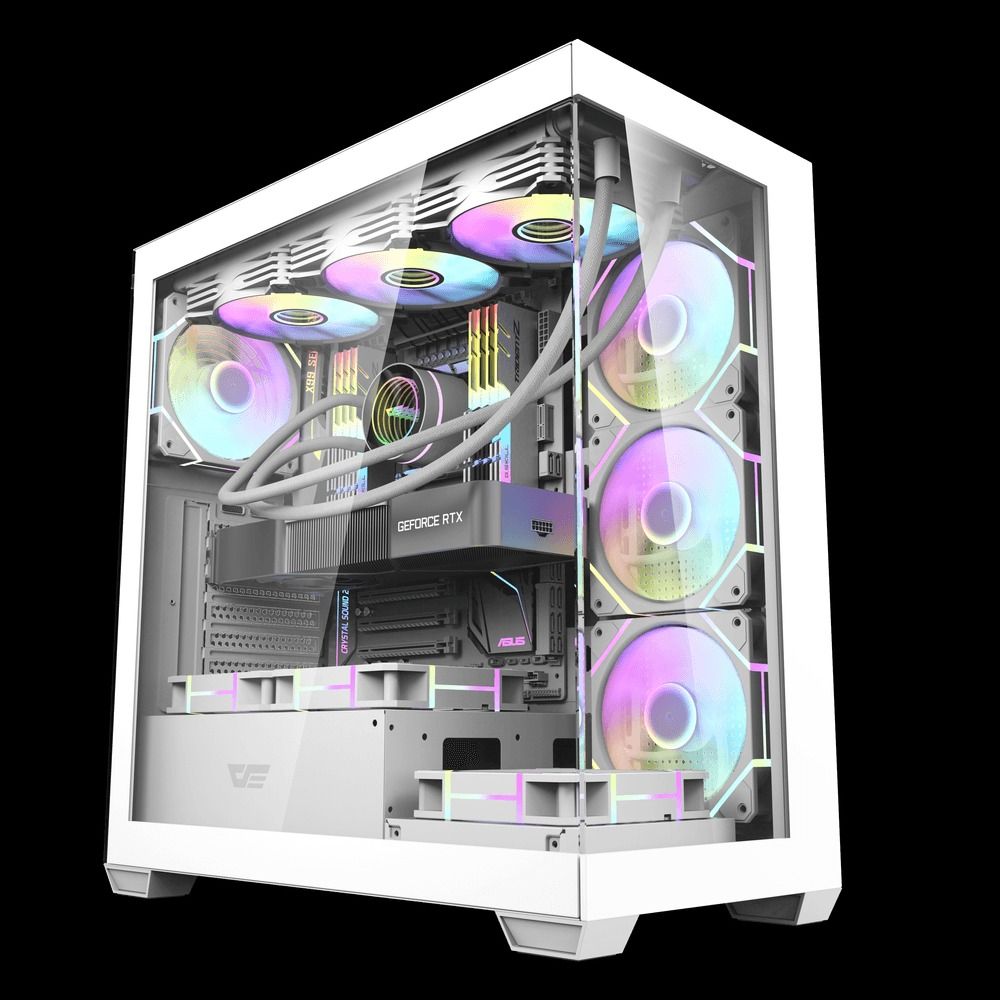 DS900 ATX PC Case (Category: Desktops) located in Manila. Submitted by zenfire_6832a1 (Listing ID 1464477226, Image 2). Description: - With box and manual - 270 degree Panoramic design without barrier - Support up to 10 fans and 360mm radiator - Full coverage dust proof - USB Type-C Included.