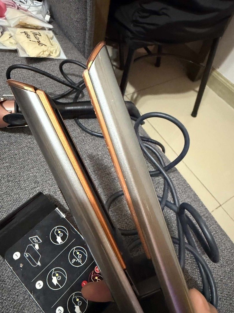 Dyson Corrale Straightener & Curling Wand Set (Category: Hair) located in Manila. Submitted by bbeymbap (Listing ID 1464493623, Image 3). Description: TAKE ALL FOR SALE!! HAIR TOLLS Dyson Airstait 'Dryer and Straighter' -NO ISSUE -8 MONTHS LANG SIYA NAGAMIT MUKA PA SIYA BAGO AT WALA NA PO SIYA KASAMA CASE OR BOX NIYA. -WALANG GASGAS PO SIYA AND MAY DUMI LANG SIYA BUT MALILISAN NAMAN SIYA KAAGAD AT NAPUPUSAN AGAD SIYA - ORIGINAL PRICE NIYA IS NASA