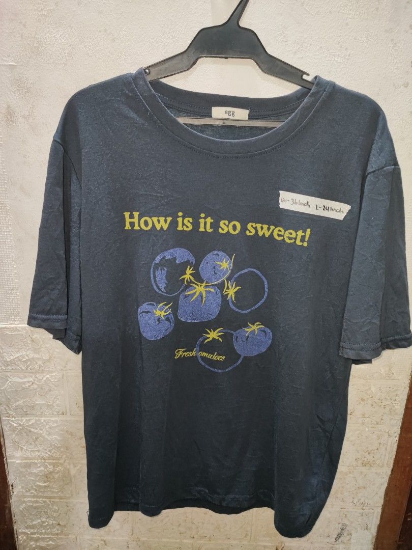 egg Tshirt ( Medium on Tag ) ( 2999 ) ( NEED WASH ) ( NEW ARRIVAL🔥 ) (Category: Shirts) located in Manila. Submitted by pcltasenseigaming (Listing ID 1464551525, Image 1). Description: egg Tshirt ( Medium on Tag ) ( 2999 ) ( NEED WASH ) ( NEW ARRIVAL🔥 ) W - 36Inch L - 24Inch 📌 Details : Manage your Expectations Ukay po ito not brandnew, Pwede kong Videohan yung gusto niyong Item para makita niyo talaga or puntahan niyo dito 📌 Can Send Picture