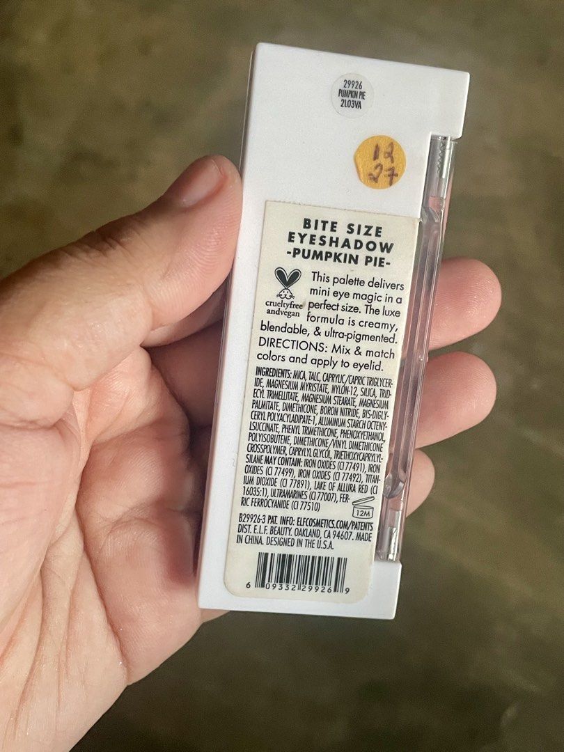Elf Bite Size Eyeshadow EXP Dec 2027 (Category: Makeup) located in Rizal. Submitted by gentle.decluttering (Listing ID 1464435143, Image 2). Description: .