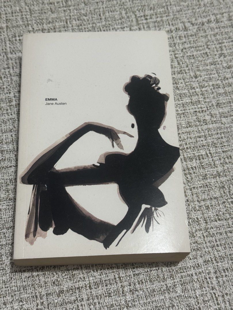 Emma by Jane Austen - Everyman Library (Category: Storybooks) located in Cavite. Submitted by yourpahinagirly (Listing ID 1464510229, Image 1). Description: - Classic novel: Emma by Jane Austen - Edition: Everyman Library - Cover: Striking black silhouette design - Condition: Pages slightly yellowed with age, text clear and readable - Ideal for: Adding to your book collection.