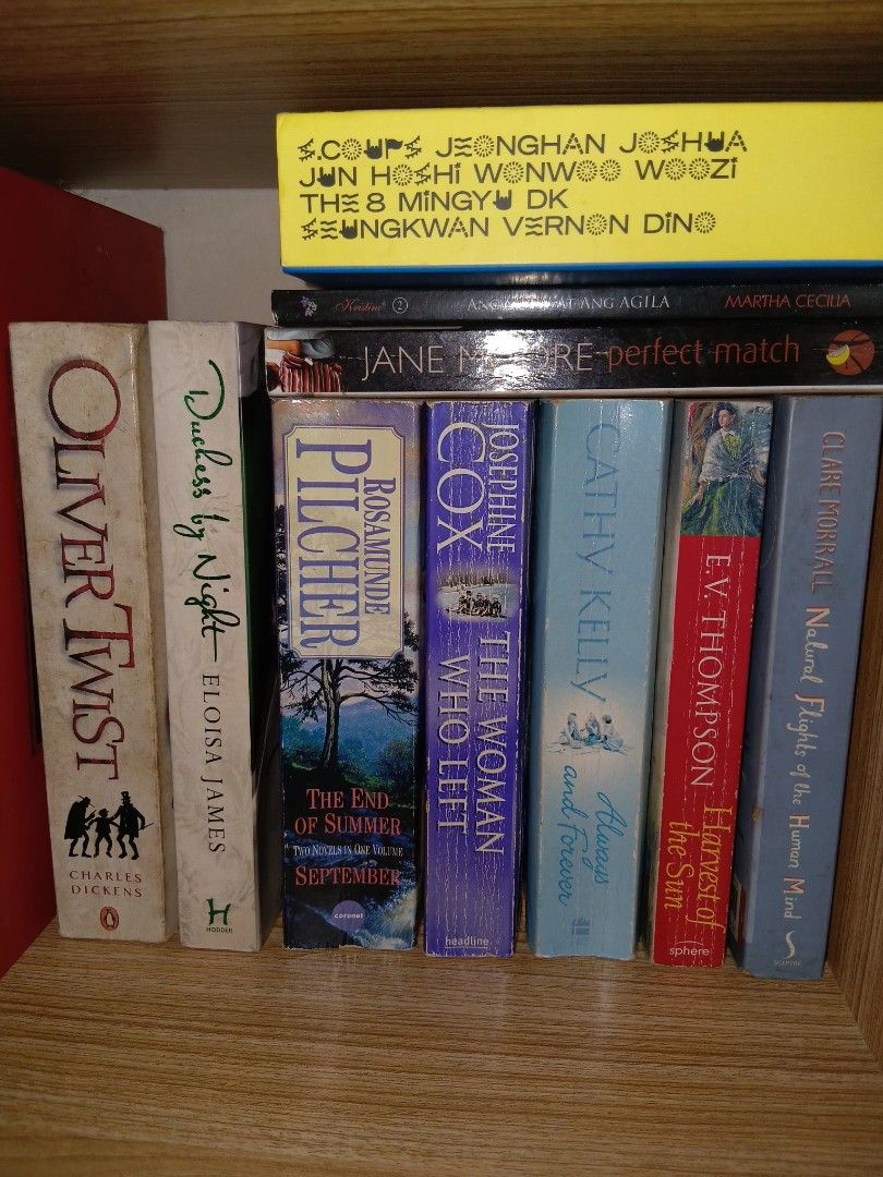 English novels (Category: Storybooks) located in Sorsogon. Submitted by raiaelizalde (Listing ID 1464370998, Image 2). Description: 30 pesos each book.