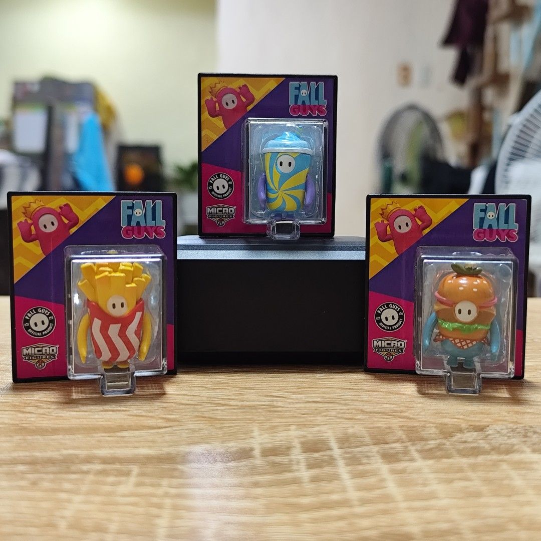 Fall Guys Micro Figures - French Fries, Burger, Drink (Category: Designer & Blind Box Toys) located in Rizal. Submitted by mamamamawskey_031284 (Listing ID 1464534849, Image 1). Description: - Official Fall Guys micro figures - Characters available: French Fries, Tasty Burger, Blue Freeze - Brand new, sealed in original packaging - Ideal for Fall Guys fans and collectors - Limited stock, grab them fast!.