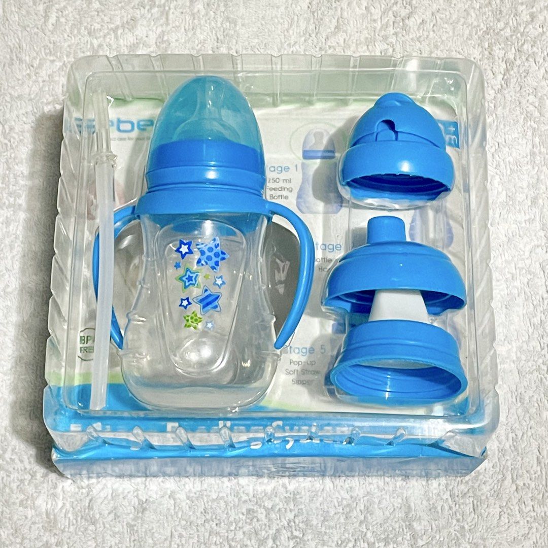 Feeding Bottle Bundle (Category: Breastfeeding & Bottle Feeding) located in Pasig City. Submitted by ela_zen15 (Listing ID 1464403168, Image 2). Description: Bundle 3 pcs Bebeta Food Storage Fisher Price Training Cup Bebeta 5 Stage Feeding System Take all for only 250 Can do lalamove sagot nyo po sf.