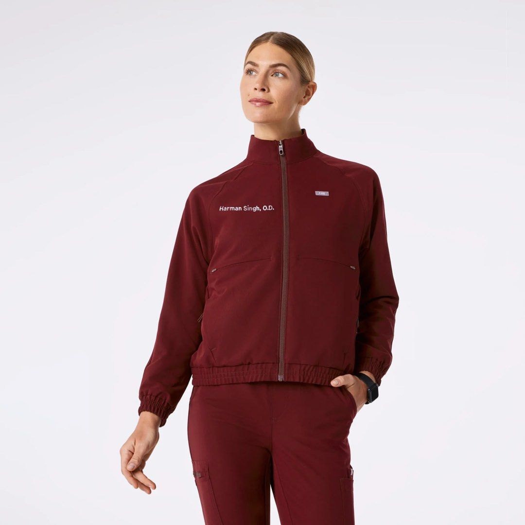 FIGS Burgundy Scrub Jacket (Category: Coats, Jackets and Outerwear) located in Manila. Submitted by raisedbybooksph (Listing ID 1464569272, Image 1). Description: FIGS Scrub Jacket - Medium - Used twice only Location: Sampaloc, Manila Can do lalamove or meet up if around UST MOD: Gcash.