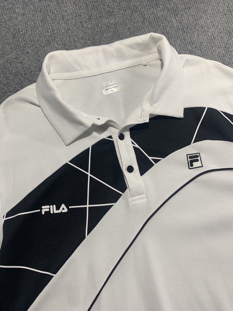 Fila White Polo (Category: Tshirts & Polo Shirts ) located in Dumaguete. Submitted by dailywear6200 (Listing ID 1464468034, Image 2). Description: Fila White Polo L-XL Width 21 Length 30 Excellent condition Need wash only 🏷️550 plus sf .