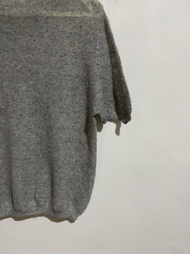 Fine Knit Short Sleeve Top in Gray (Category: Others Tops) located in Naga. Submitted by threadedtreasures (Listing ID 1464371211, Image 3). Description: In excellent condition M-L.
