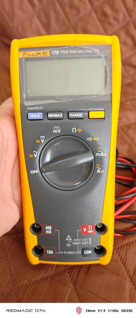 Fluke 175 True RMS Multimeter with Leads (Category: Construction Tools & Equipment) located in Cavite. Submitted by chicodgreat (Listing ID 1464513773, Image 1). Description: - Fluke 175 True RMS Multimeter - Measures Voltage, Current, Resistance, Continuity - Tested and Working - Includes Test Leads - Ideal for Electrical Work & Troubleshooting.