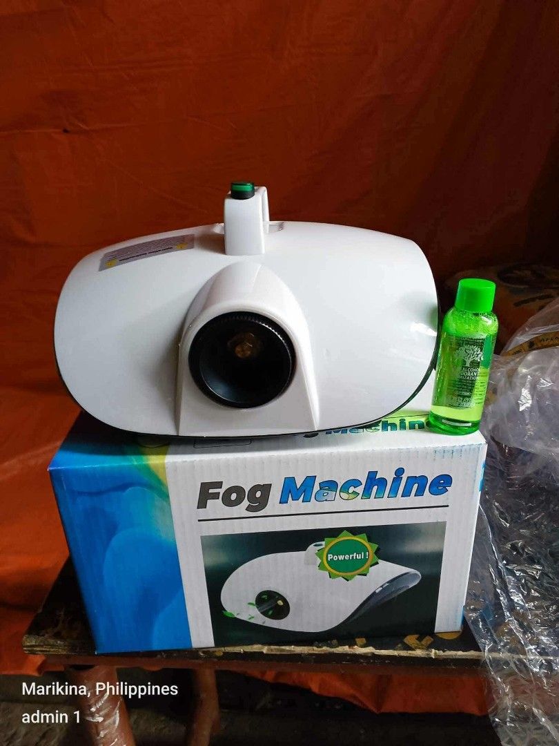 Fog Machine (Category: Looking For) located in Manila. Submitted by redonline (Listing ID 1464413106, Image 3). Description: FOG MACHINE with 100ml Solution ₱1,350 Solution 2L ₱550 ON HAND BRAND NEW Accept Gcash payment/COD Same day delivery PM for orders and inquiries.