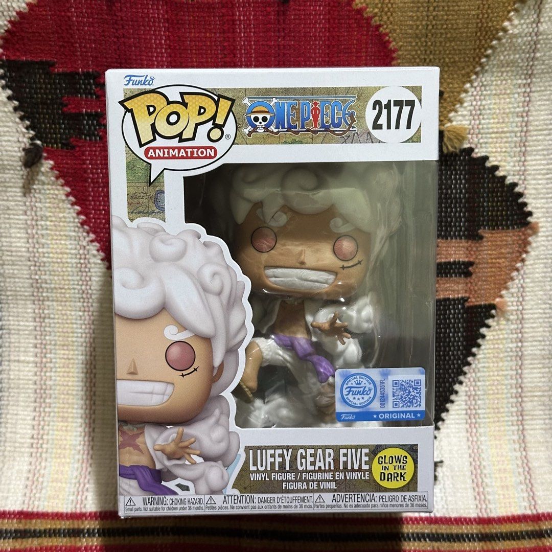 FUNKO LUFFY GEAR 5 (Category: Designer & Blind Box Toys) located in Abucay. Submitted by aizenthethird (Listing ID 1464500022, Image 1). Description: BACK IN BOX LUFFY GEAR 5 GLOW IN THE DARK LOC: NUEVA ECIJA CLSU!.
