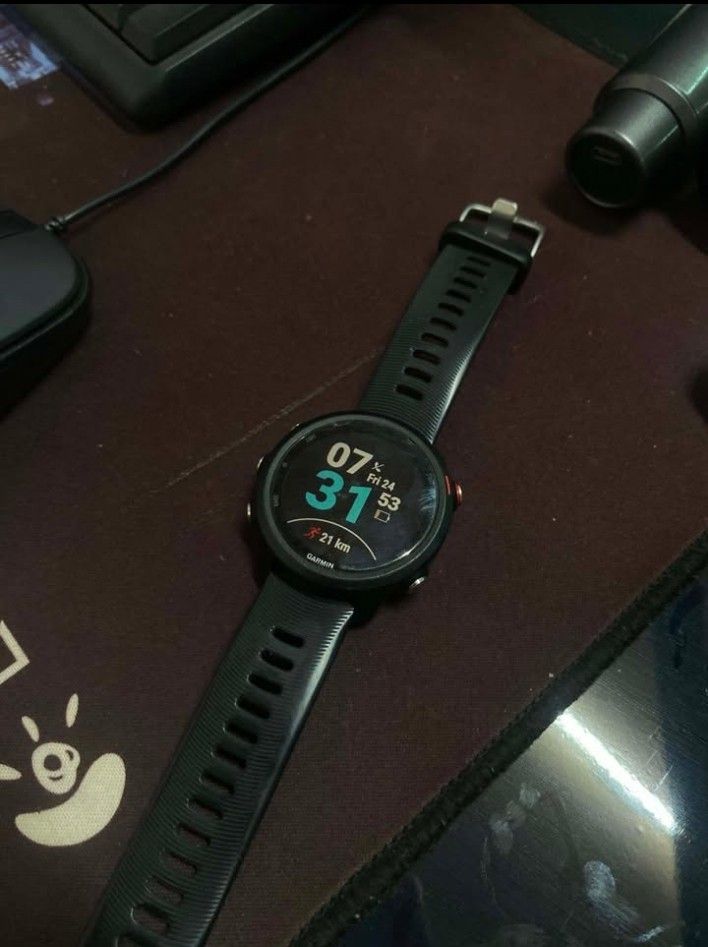 GARMIN FORERUNNER 245music (Category: Other Sports Equipment and Supplies) located in Masbate. Submitted by zealrabbit_89f266 (Listing ID 1464569122, Image 3). Description: ‎Fs fs Garmin Fr245 music ‎With charging chord only /no box ‎Accurate gps ‎Long+lasting+battery ‎40-50+Mins+till+full ‎Comes+in+music+if+download ‎Only issue nasa picture ‎Minimal lcd crack ‎Sign of usage ‎ ‎2nd Owner ‎ ‎Rfs:Got+quad+injury,Did+not+run+almost+3+months ‎P:4.5k 