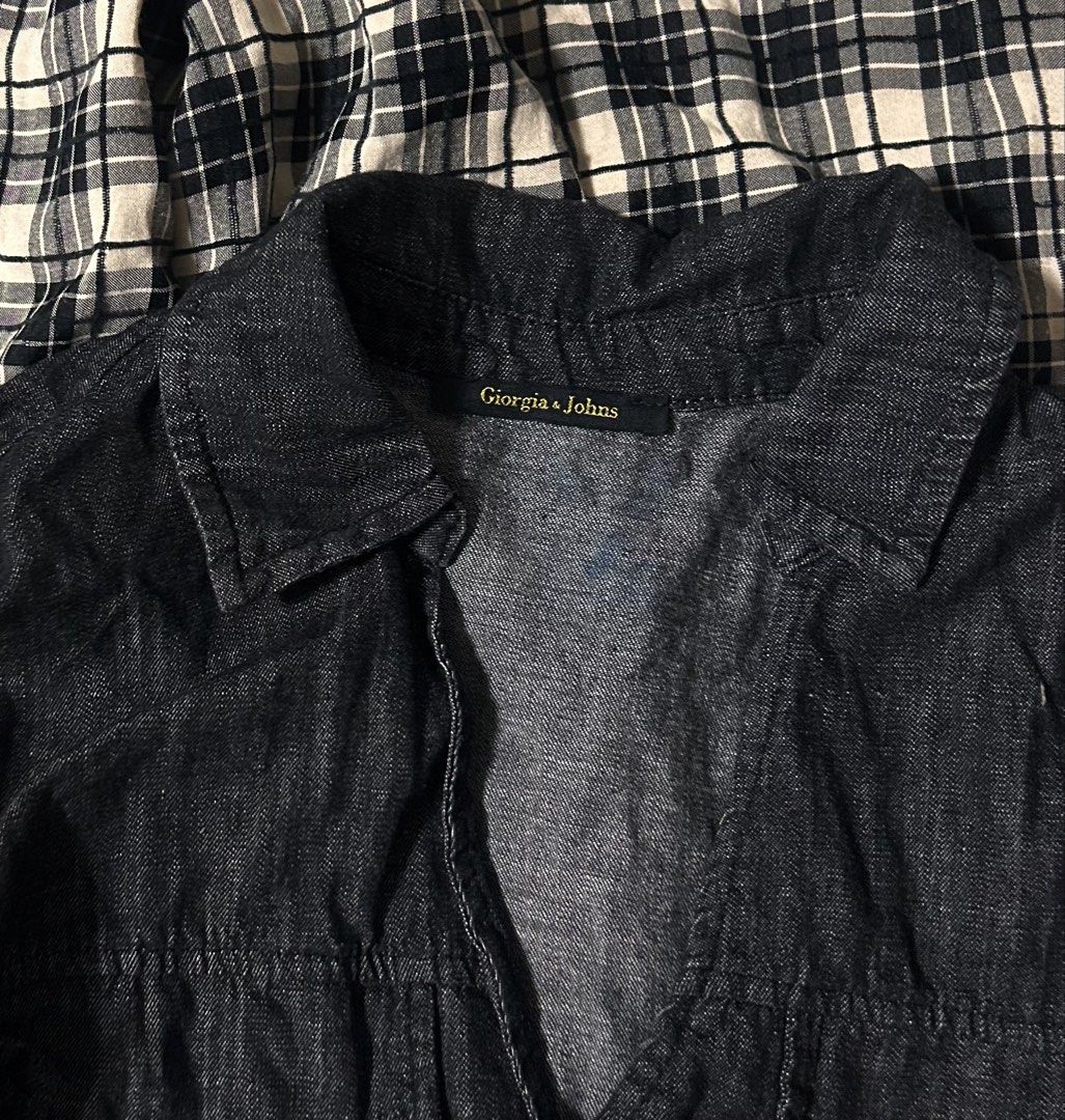 GIORGIA & JOHN (Category: Dresses) located in Davao. Submitted by sart0ria85 (Listing ID 1464536455, Image 3). Description: This Italian high street brand is a cotton denim gray and a plaid ensemble in one piece dress made in 100%COTTON. MADE IN ITALY 🇮🇹 LARGE. Size 8 EXCELLENT CONDITION (91/100).