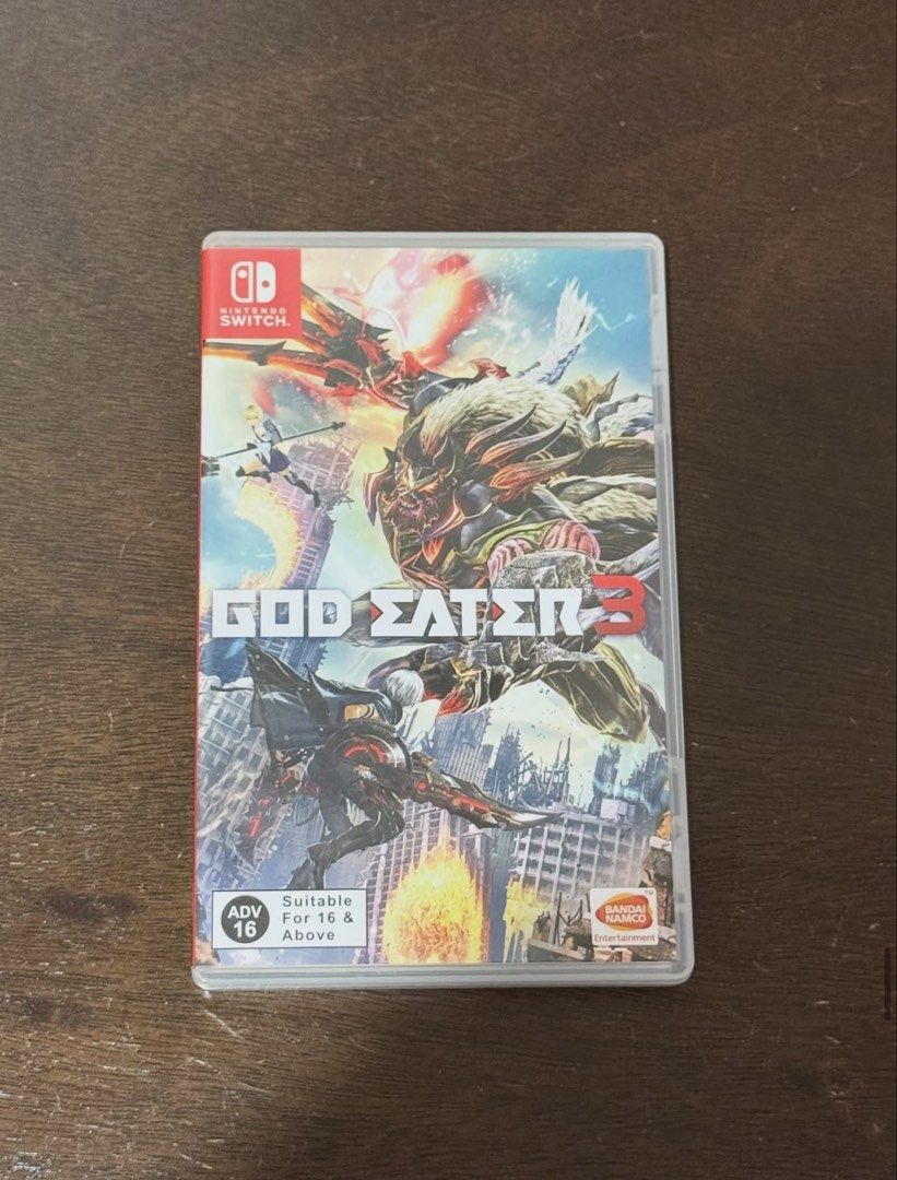 God Eater 3 Nintendo Switch Game (Category: Nintendo) located in Pasig City. Submitted by boredtakoyaki (Listing ID 1464374471, Image 1). Description: - God Eater 3 for Nintendo Switch - Action RPG genre - Intense monster hunting gameplay - Recommended for ages 16 and above - Developed and published by Bandai Namco Entertainment.