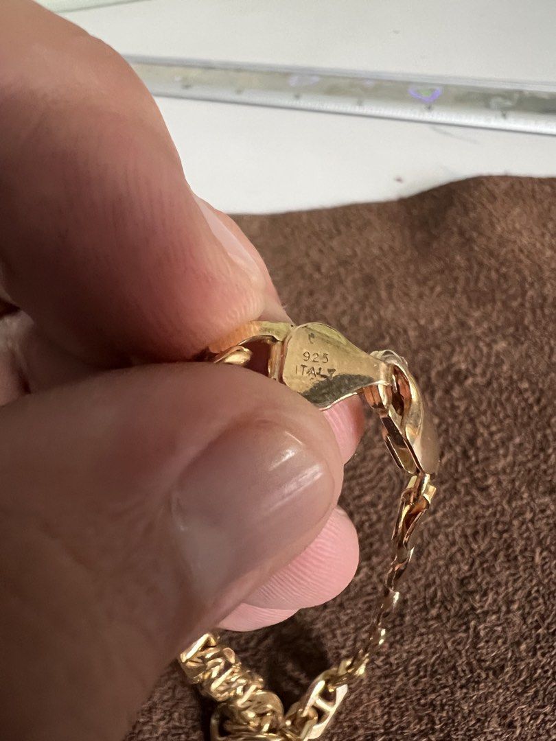 Goldplated 925 silver bracelet (Category: Jewelry) located in Paranaque City. Submitted by decluttering1990 (Listing ID 1464404154, Image 2). Description: Php6000 or best reasonable offer 9 inches. 7mm wide 17.14 grams Item is in Paranaque. Buyer books and pays for shipping.