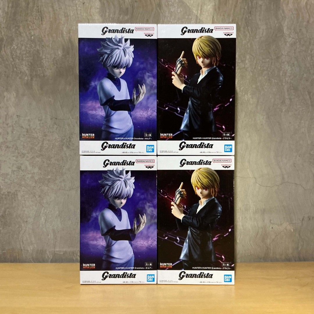 Grandista - Killua & Kurapika (Category: Figurines & Statues) located in Manila. Submitted by arkoftoys (Listing ID 1464568638, Image 1). Description: Grandista - Killua and Kurapika (950 each , except Killua MISB 1000) 📦 Condition : MIB / 1 Killua MISB 📍 Location : Taguig City , Metro Manila 💰 Mode of Payment : GCASH or Bank Transfer (BDO & BPI) 🚚 Mode of Delivery : LBC (COP or Door to door) Don't forget to follow our page , para lagi kang u