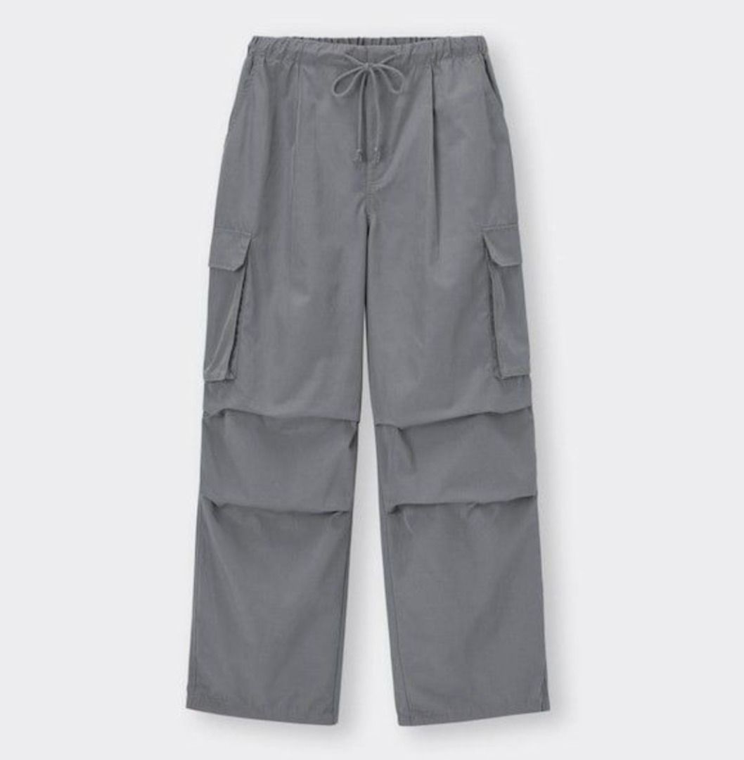 GU | Parachute cargo pants (Category: Trousers) located in Makati City. Submitted by _rentorbuy (Listing ID 1464419968, Image 1). Description: - Bought in GU Japan, out of stock in the website - Grey cargo pants - Comfortable elastic waistband - Convenient side pockets (really spacious) - Lightweight and durable material - Perfect for casual wear or outdoor activities - original price: 1700+.