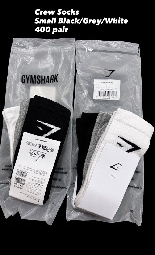 Gymshark Crew Socks Assorted Small (Category: Activewear) located in Quezon City. Submitted by roneedv (Listing ID 1464564590, Image 1). Description: 400 Pair 400 Pair Follow us on Instagram: @jachumolina Ready to ship💯 100% Authentic and Brandnew🇺🇸 Open for Video Call Can send Videos or Actual Pictures Same-day delivery via Lalamove or Pick-up Nationwide shipping via J&T DM for faster transaction📩📩📩 DM for faster transaction📩📩📩.