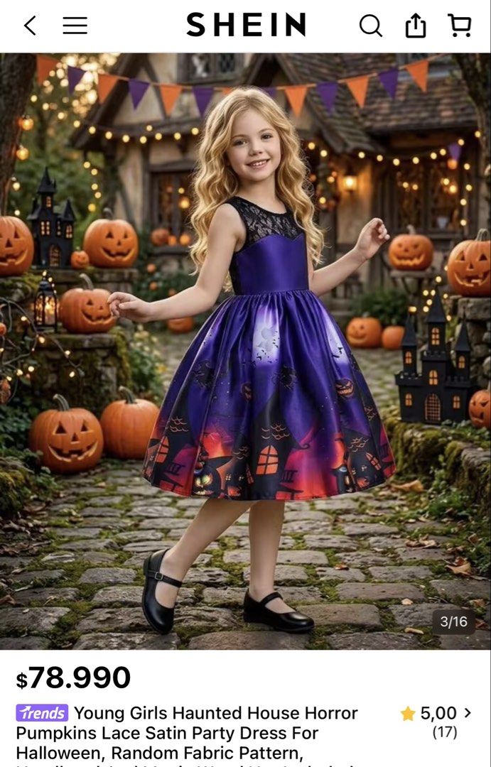 HALLOWEEN DRESS 8Y (Category: Babies & Kids Fashion) located in San Pablo. Submitted by majhoii (Listing ID 1464378035, Image 1). Description: PRELOVED HALLOWEEN DRESS SIZE 140 (8Y) Excellent Condition ₱349 + SF (STARTS @ 50 SMALL POUCH LUZON AREA).
