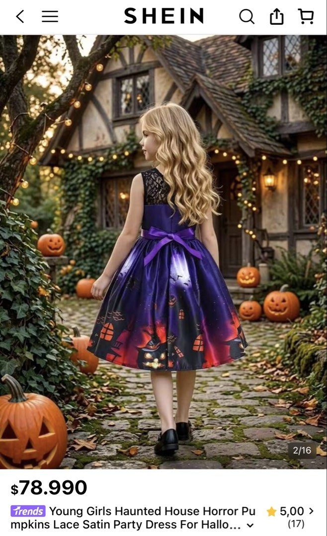 HALLOWEEN DRESS 8Y (Category: Babies & Kids Fashion) located in San Pablo. Submitted by majhoii (Listing ID 1464378035, Image 2). Description: PRELOVED HALLOWEEN DRESS SIZE 140 (8Y) Excellent Condition ₱349 + SF (STARTS @ 50 SMALL POUCH LUZON AREA).