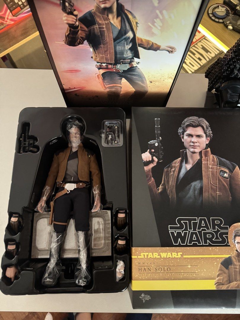 Han Solo Star Wars Hot toys (Category: Figurines & Statues) located in Manila. Submitted by veritastrade (Listing ID 1464568808, Image 2). Description: SUPER SALE! STAR WARS — HAN SOLO | MMS491 Exceptionally preserved — opened only for inspection. Fresh figure, accessories & box. A true collector’s piece. ₱ | DM to acquire Shipping fee shouldered by buyer..