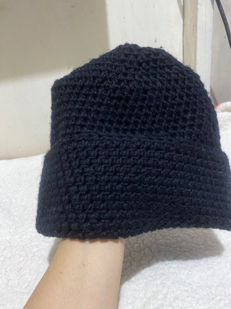 Handmade Black Crochet Beanie Hat (Category: Hats & Beanies) located in Manila. Submitted by resi.diaz (Listing ID 1464489622, Image 2). Description: - Hand-crocheted black beanie - Made from soft, warm yarn - Classic and simple design - Fits most adult head sizes - Ideal for casual wear or as a thoughtful gift.