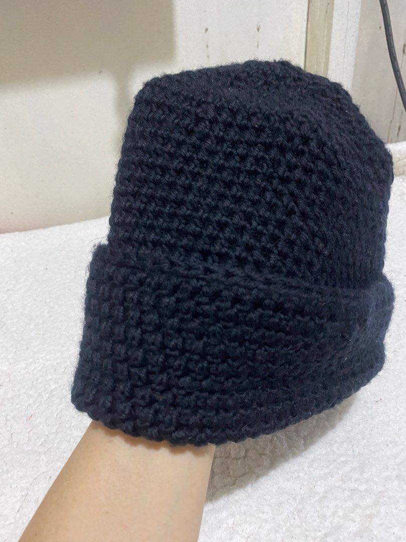Handmade Black Crochet Beanie Hat (Category: Hats & Beanies) located in Manila. Submitted by resi.diaz (Listing ID 1464489622, Image 3). Description: - Hand-crocheted black beanie - Made from soft, warm yarn - Classic and simple design - Fits most adult head sizes - Ideal for casual wear or as a thoughtful gift.
