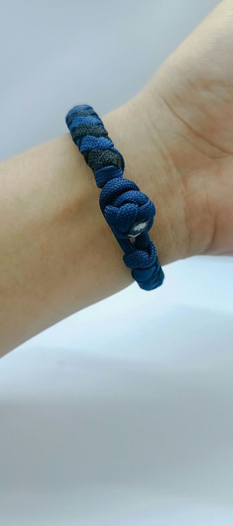 Handmade Paracord Bracelets - Blue/Black & Red/Grey (Category: Bracelets) located in Manila. Submitted by kokop3 (Listing ID 1464561870, Image 3). Description: - Two handmade paracord bracelets: 1 blue/black, 1 red/grey. - Features a durable braided design. - Unique knot closure for a secure fit. - Stylish and perfect for casual wear. - Makes a great gift! - Special offer: Get both bracelets at a fantastic price..