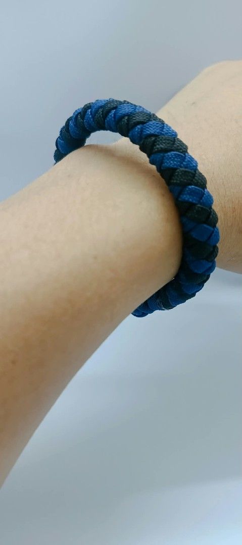 Handmade Paracord Bracelets - Blue/Black & Red/Grey (Category: Bracelets) located in Manila. Submitted by kokop3 (Listing ID 1464561870, Image 2). Description: - Two handmade paracord bracelets: 1 blue/black, 1 red/grey. - Features a durable braided design. - Unique knot closure for a secure fit. - Stylish and perfect for casual wear. - Makes a great gift! - Special offer: Get both bracelets at a fantastic price..