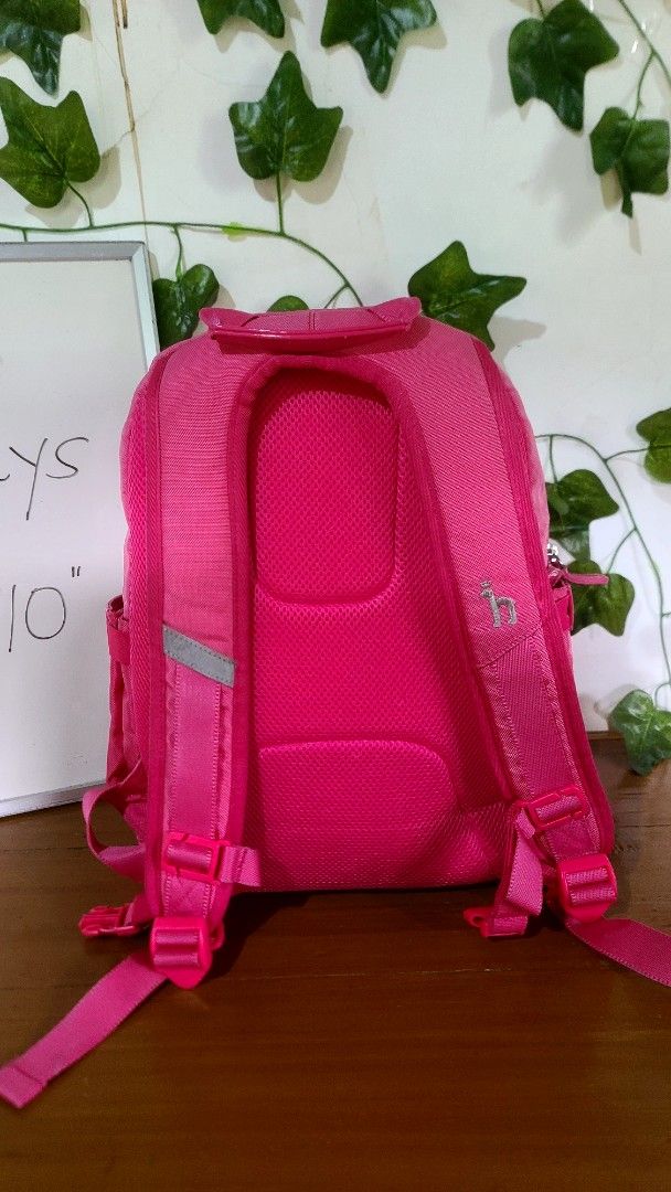 Hazzys Pink Quilted Backpack with Charm (Category: Backpacks) located in Baguio. Submitted by phoeberose33384 (Listing ID 1464567631, Image 3). Description: - Cute pink Hazzys backpack - Quilted front with sparkly trim - Comes with a little dog charm - Main compartment and front zip pocket - Adjustable straps - Measures about 14 x 10 inches.