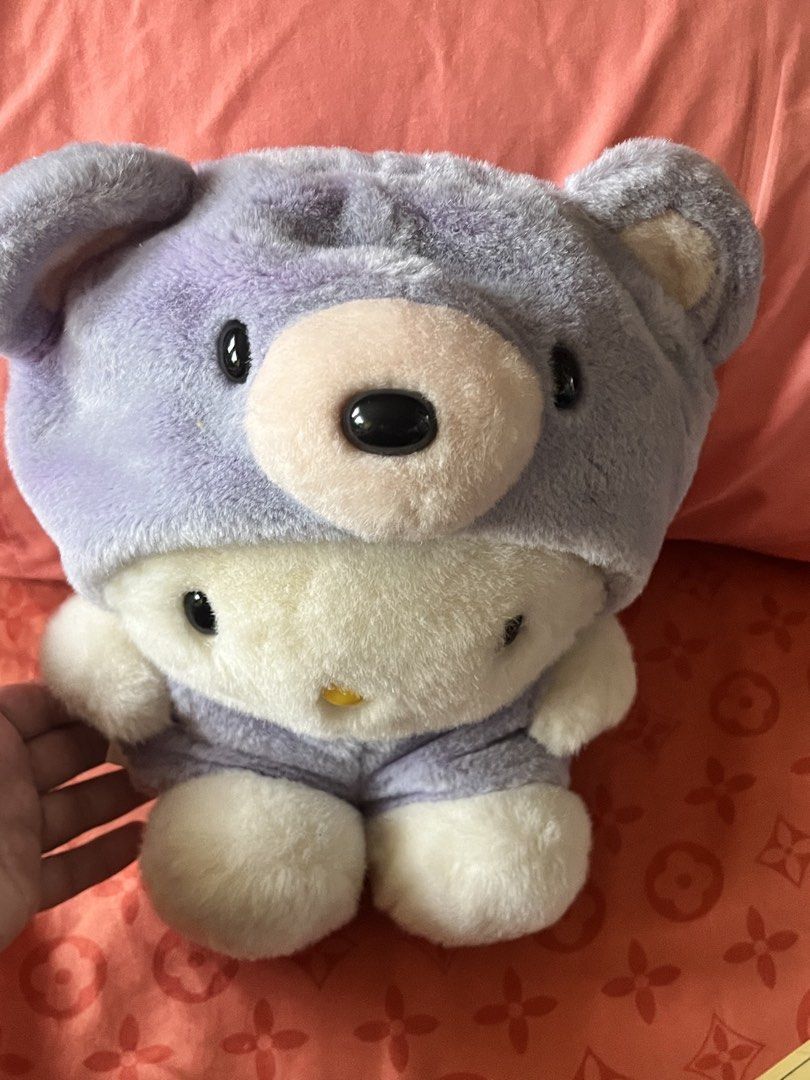 Hello Kitty Lavender Purple Bear Hood 10" Plush (Category: Plushies & Soft Toys) located in Paranaque City. Submitted by bonsaiart (Listing ID 1464447515, Image 2). Description: Pre owned Good condition 3850+sf Payment via GCASH or paymaya Shipping via j&t No to cod / cop / meetup.